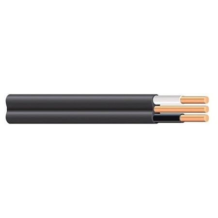 Southwire 99044 Electrical Wire, 10 AWG Wire, 2 -Conductor, 75 m L, Copper Conductor, PVC Insulation, PVC Sheath 47186376